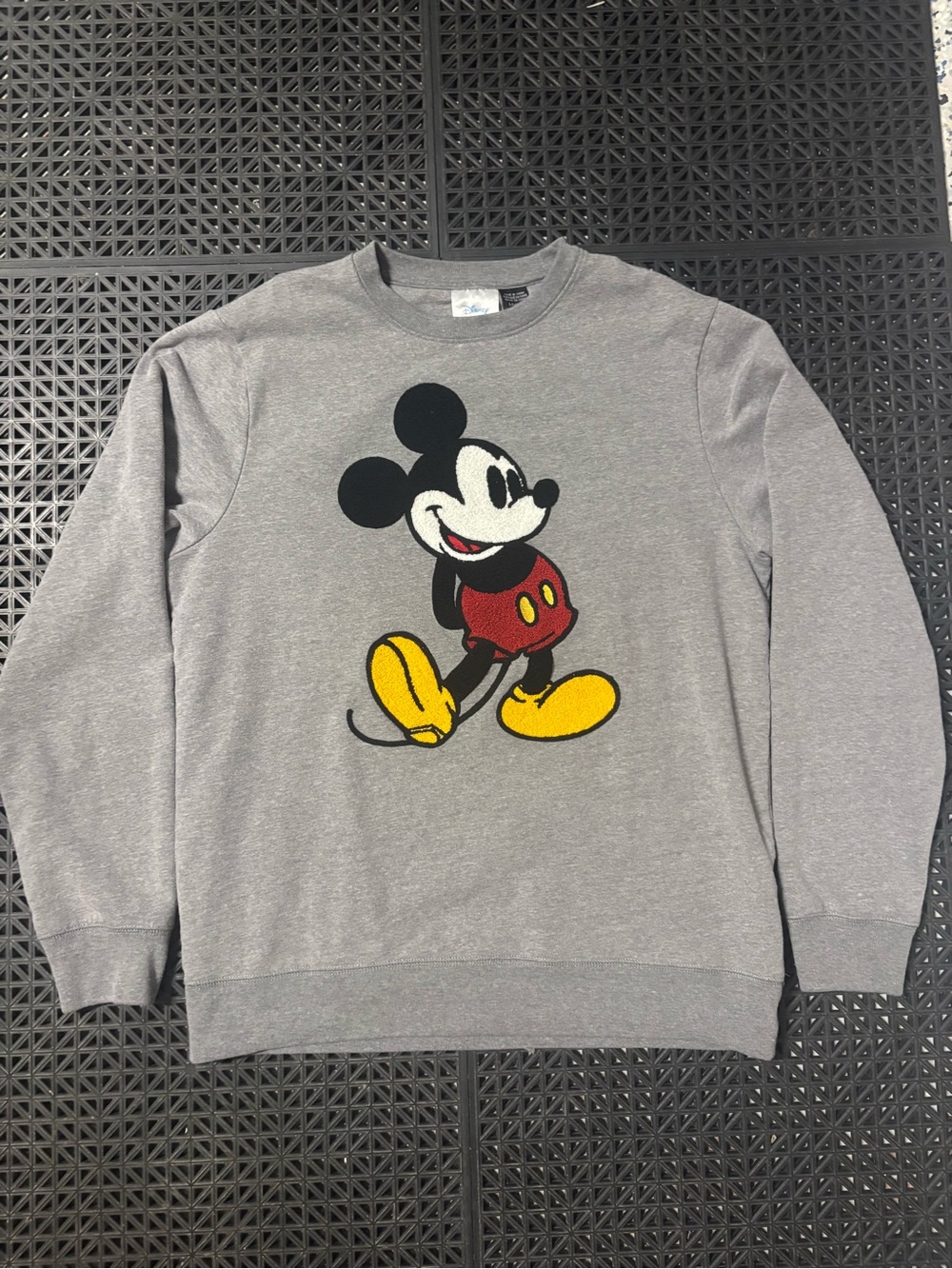 Disney Gray Crewneck Sweatshirt with Classic Mickey Mouse